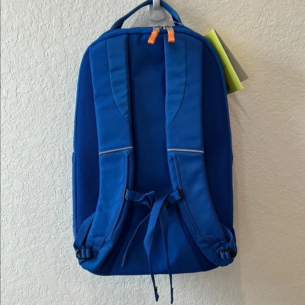 All in Motion Blue and Orange Sporty Backpack with Padded Straps
